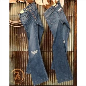 NWT Ariat trouser jeans from Savannah Sevens. 27 long. High rise button fly